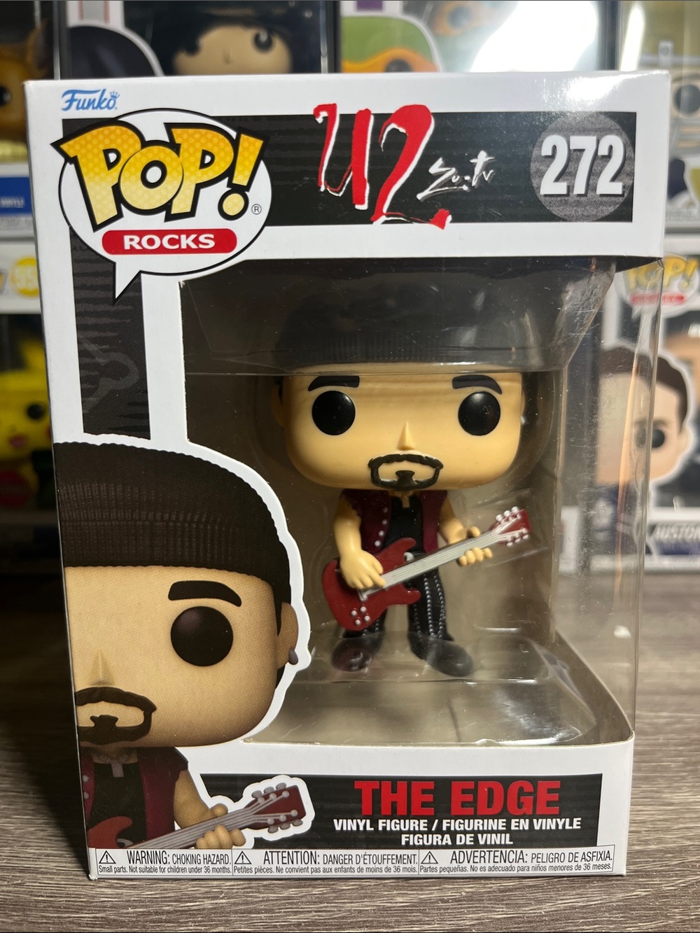 Funko Pop! Rocks The Edge Red Guitar Vinyl Figure